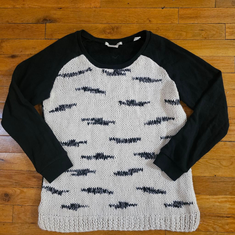 Maison Scotch Women Sweater Cream Black Size 2